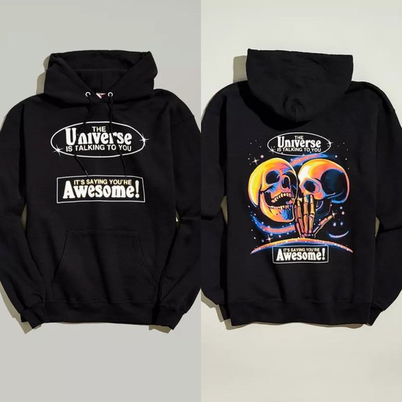Samborghini The Universe Is Talking To You Black Hoodie - Picture 1 of 11